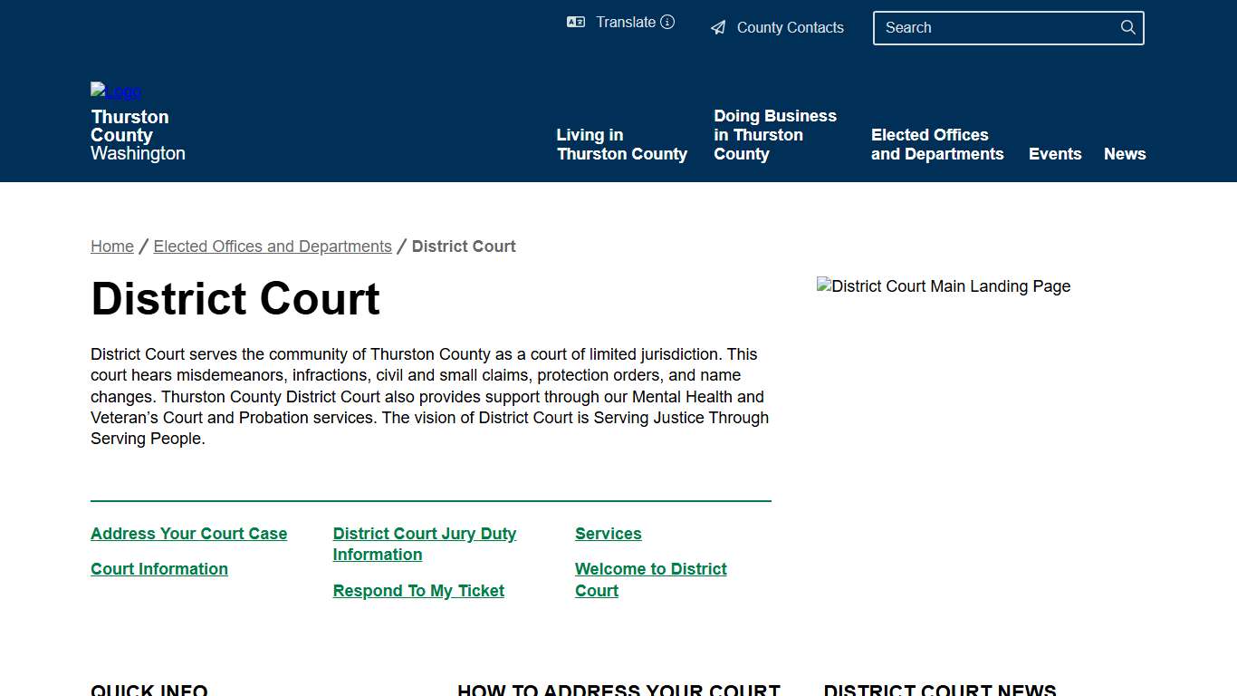 District Court Thurston County